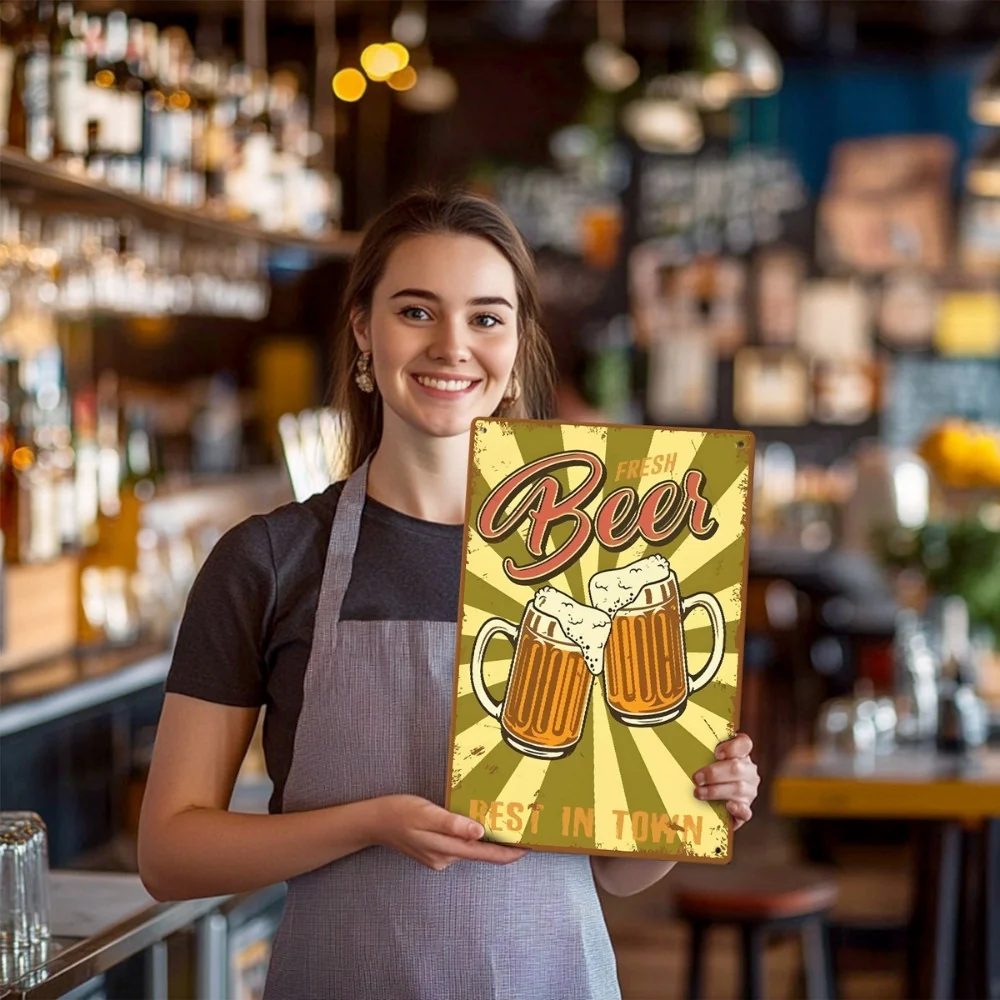 Paint by Numbers Metal Poster - Fresh Beer Two Mugs - Image 10