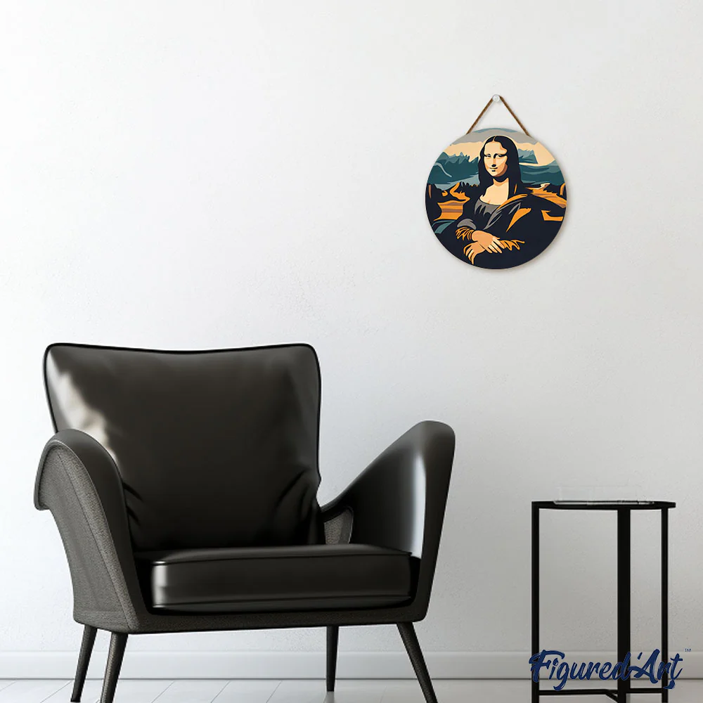 Paint by numbers on Wood Slice - Mona Lisa - Image 3