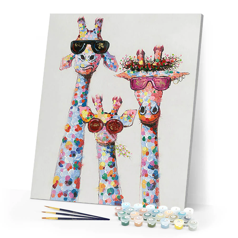 Pop Art Giraffe Family - Image 2