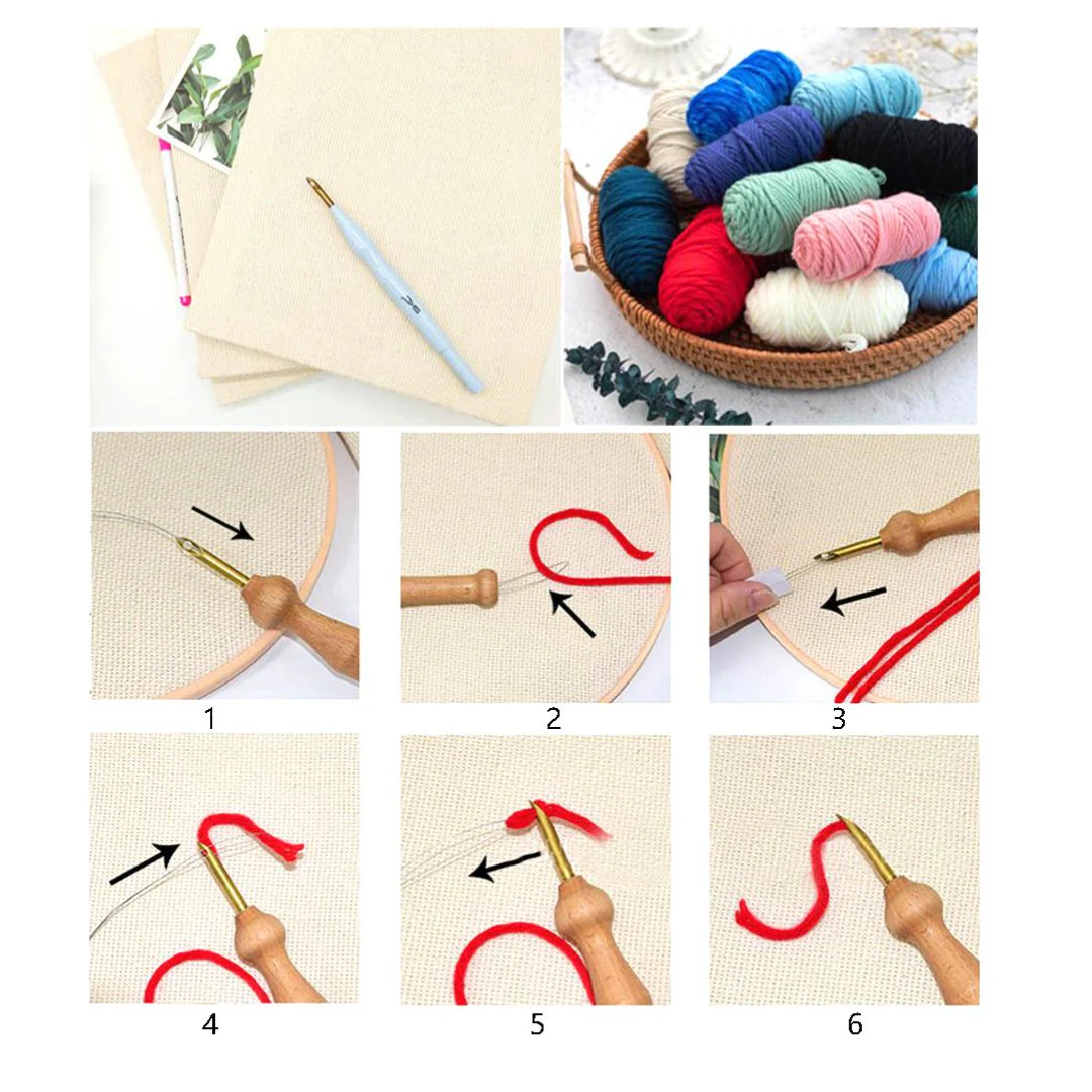 Punch Needle Kit - Cloud and Sun - Image 6