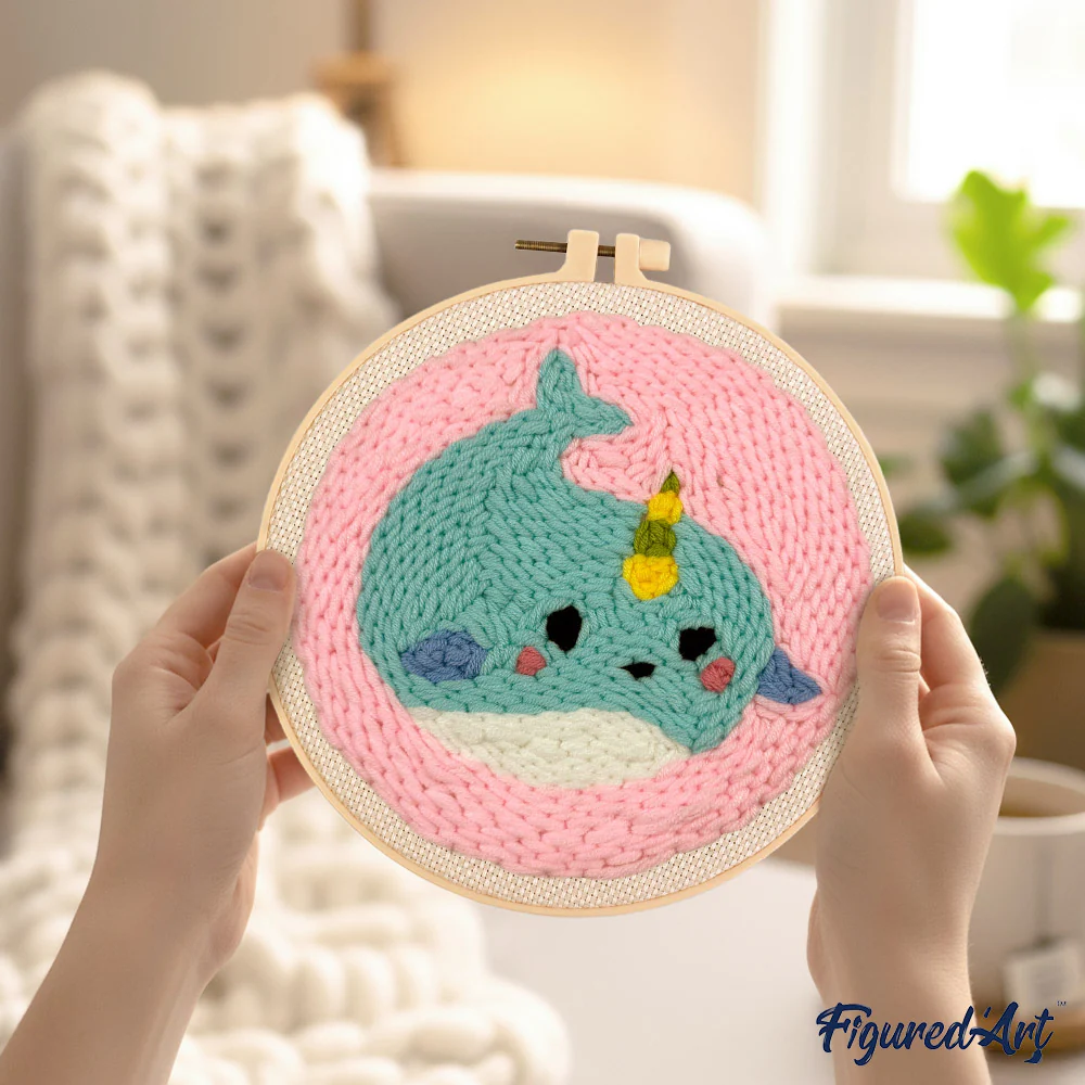 Punch Needle Kit - Cute Whale - Image 3