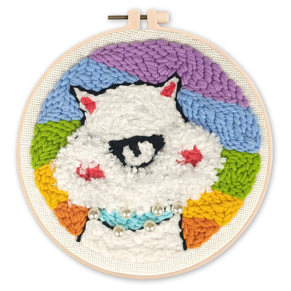 Punch Needle Kit - Fluffy Alpaca
