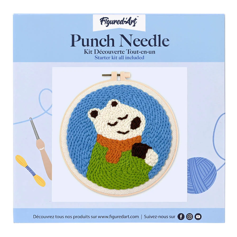 Punch Needle Kit - Happy Polar Bear - Image 2