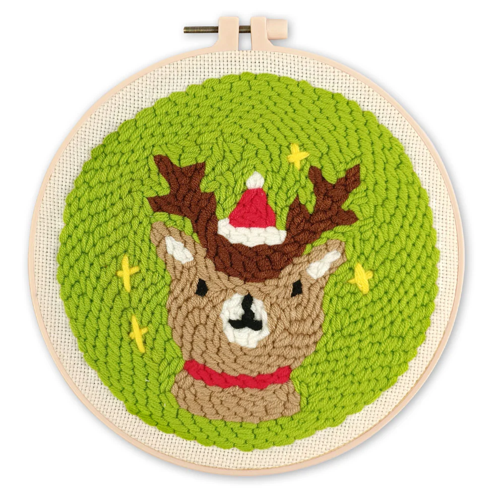 Punch Needle Kit - Santa Deer