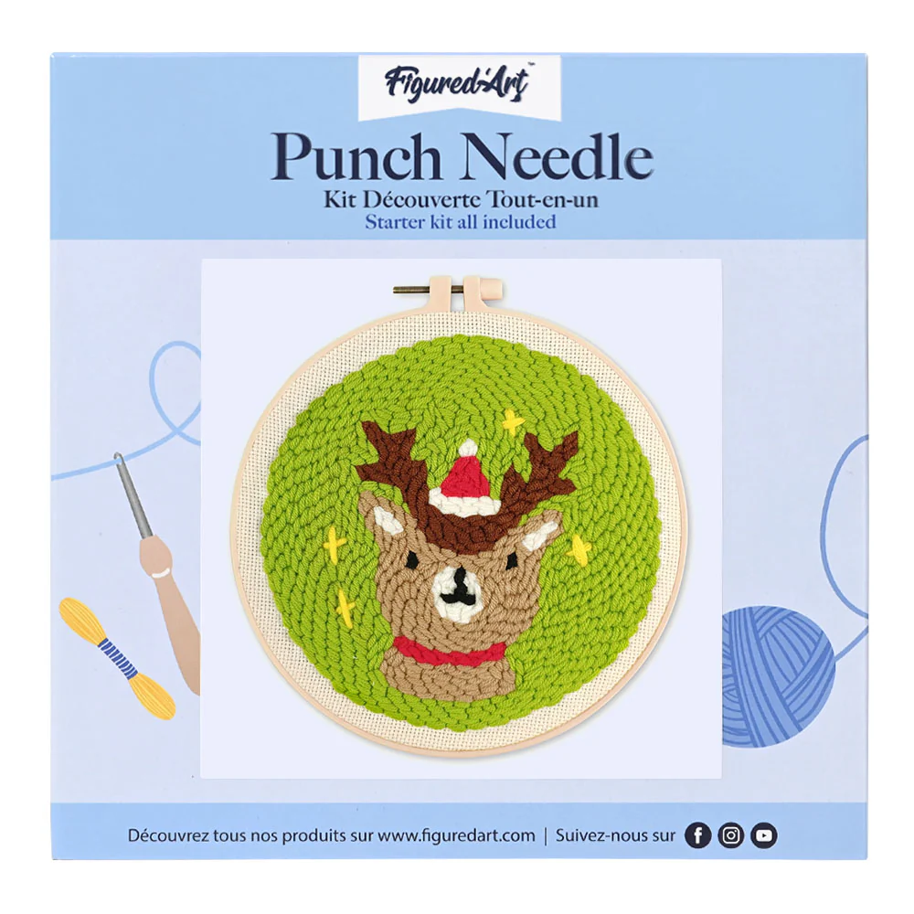 Punch Needle Kit - Santa Deer - Image 2
