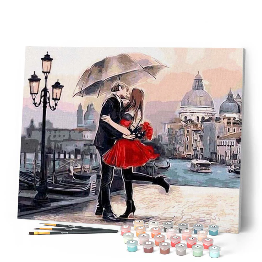 Romantic Kiss in the rain - Image 2