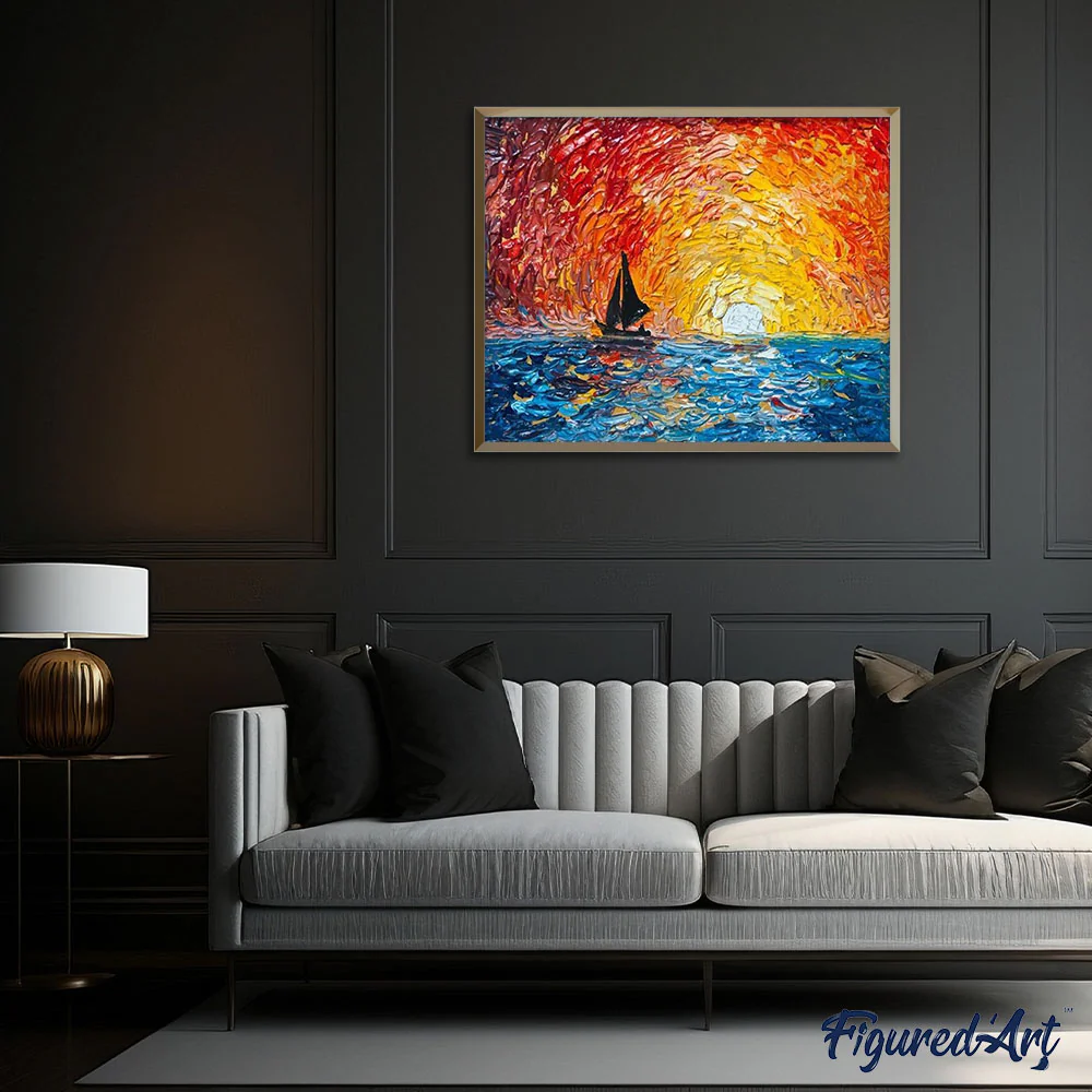 Sailboat and Rising Sun - Image 3