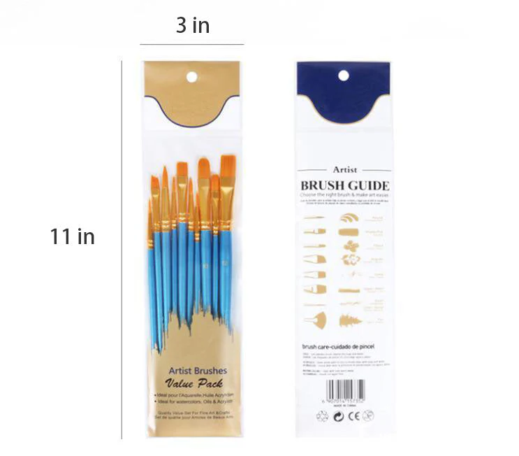 Set of 10 High Quality Paint Brushes - Image 4