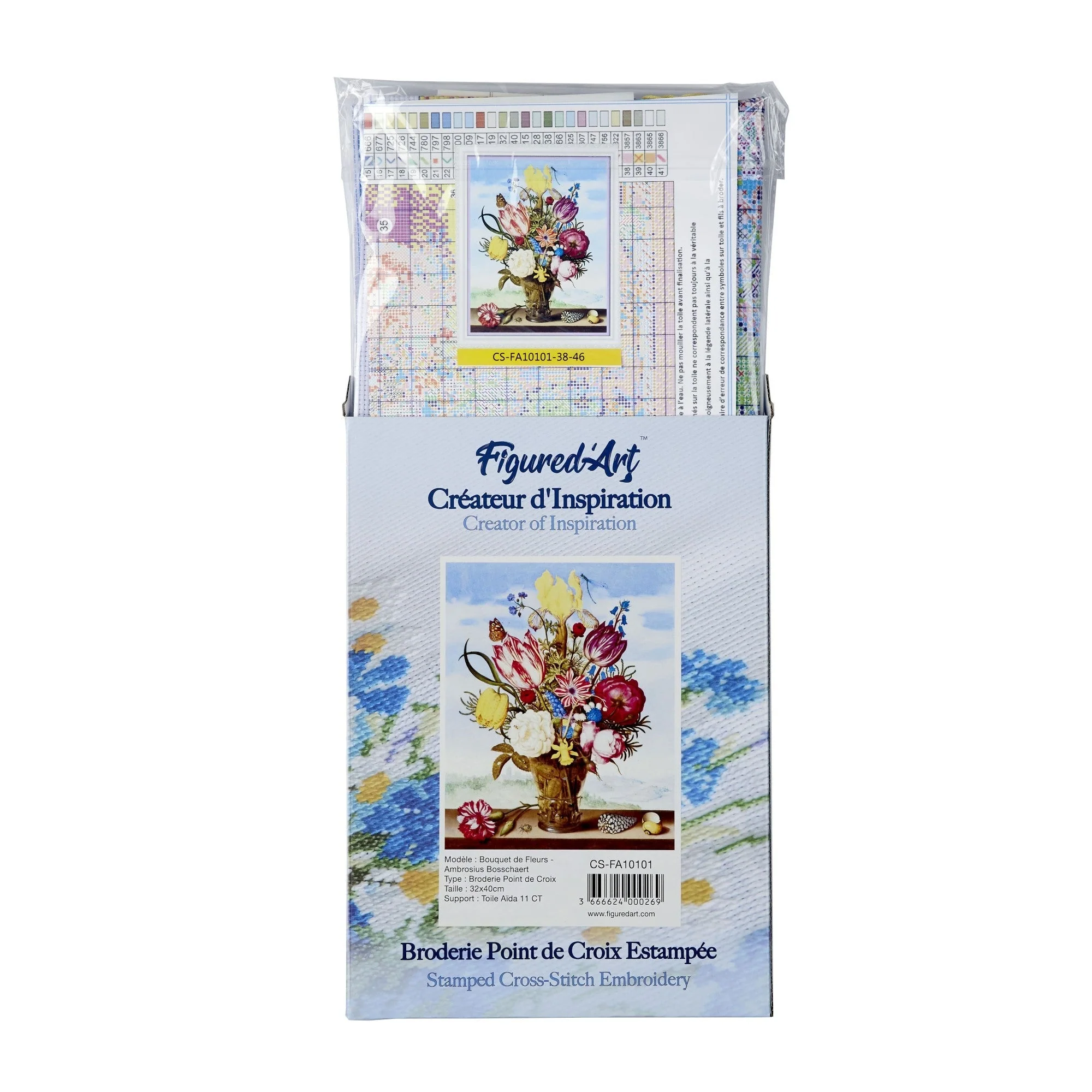 Stamped Cross Stitch Kit - Bouquet of Roses - Image 4