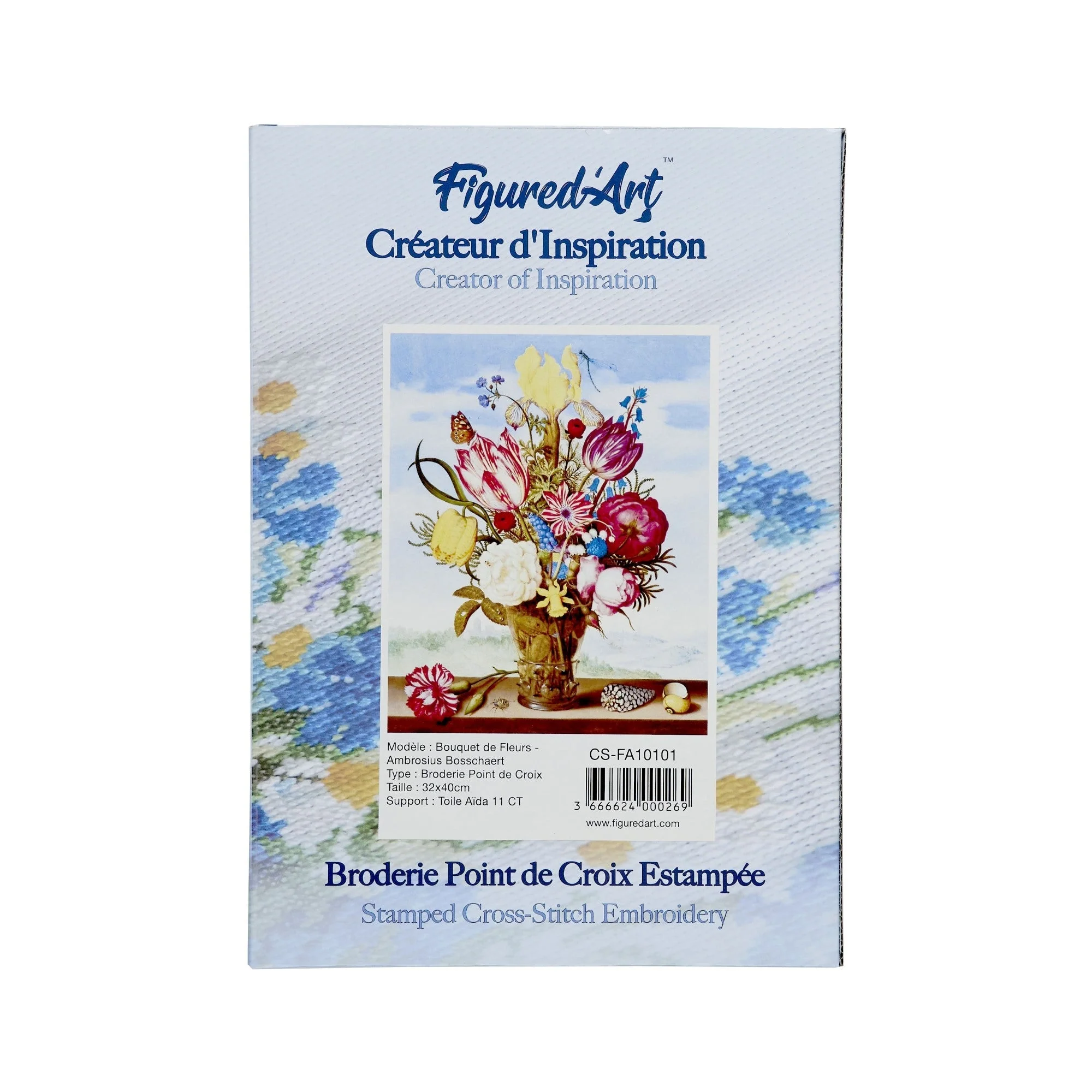 Stamped Cross Stitch Kit - In the woods of Giverny - Monet - Image 2