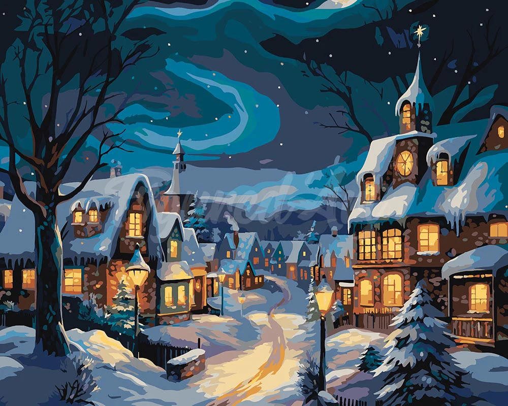 Starry Christmas Village