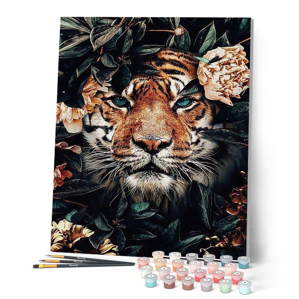 Tiger hiding in Foliage - Image 2
