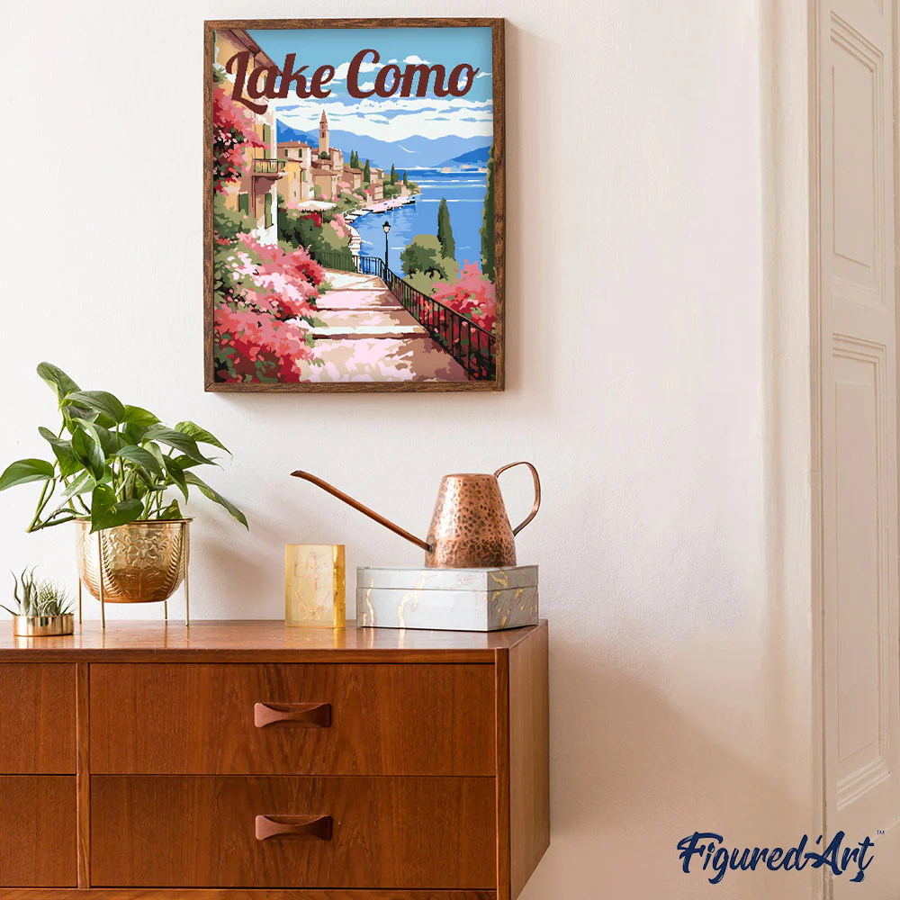 Travel Poster Lake Como in Bloom - Image 3