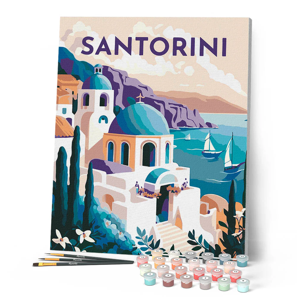 Travel Poster Santorini - Image 2