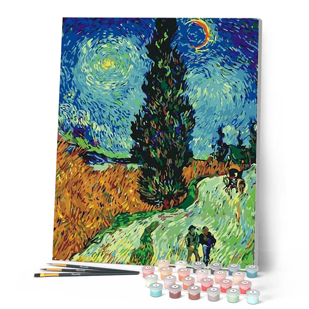 Van Gogh - Road with Cypress and Star - Image 2