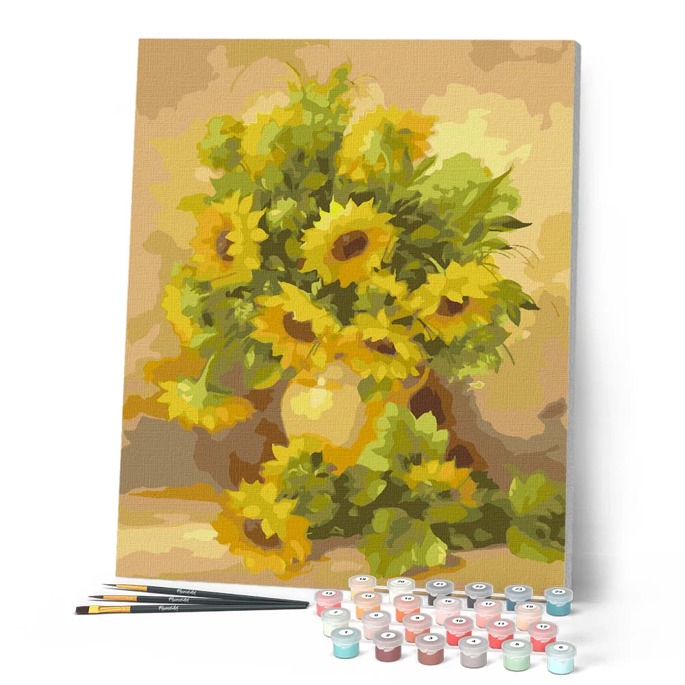 Vase of yellow sunflowers - Image 2