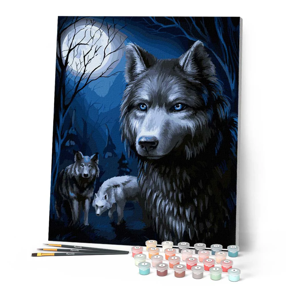 Wolves and Full Moon - Image 2