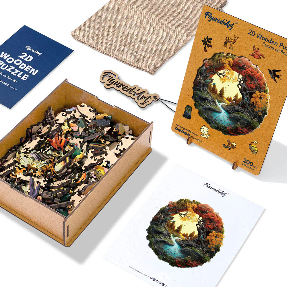 Wooden Puzzle - Autumn River - Image 6
