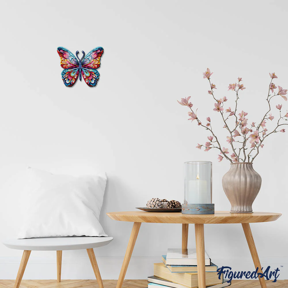 Wooden Puzzle - Beautiful Rainbow Butterfly - Image 4