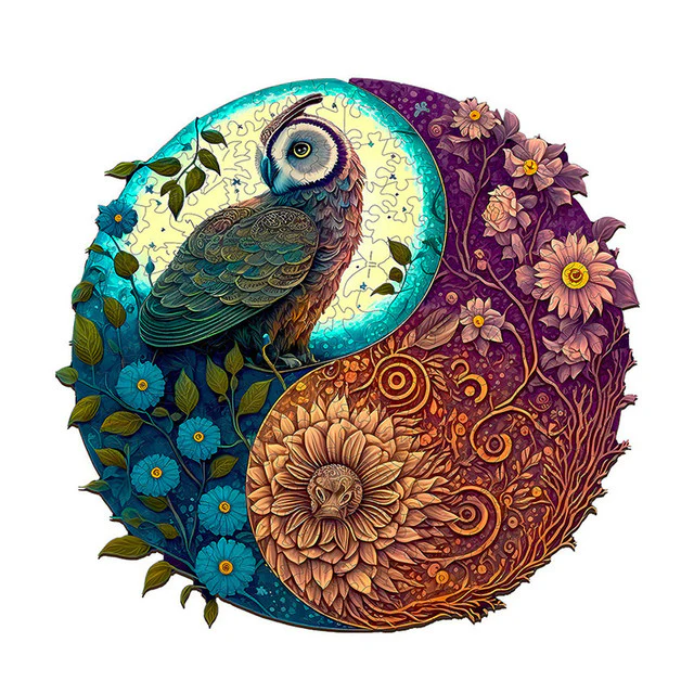 Wooden Puzzle - Small Owl Garden