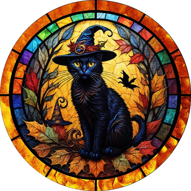 Wooden Puzzle - Sorceress Cat