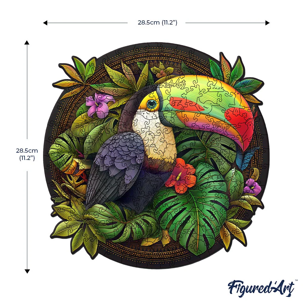 Wooden Puzzle - Tropical Toucan - Image 7