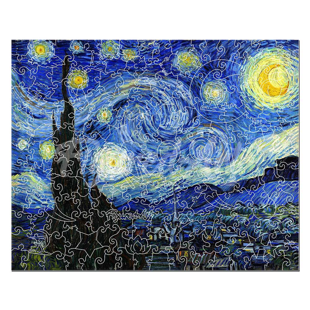 Wooden Puzzle - Van Gogh - Starry Night - Image 3